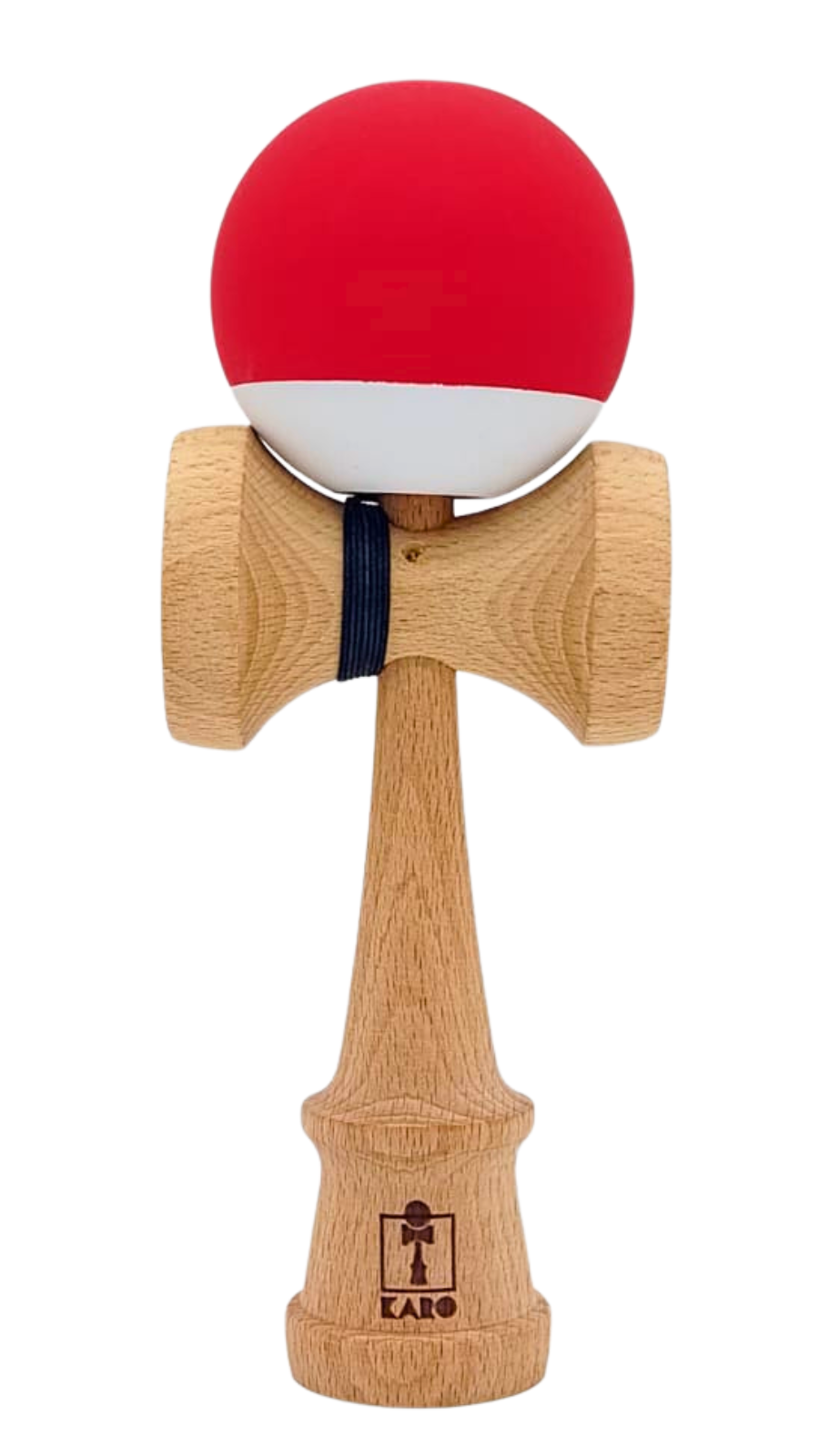 Kendama Karo Pro Fury V2 Shiro Red Cupe Mari Grip Rubber
